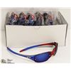 Image 1 : 12PK OF RED/ BLUE OAKLEY STYLE SUNGLASSES