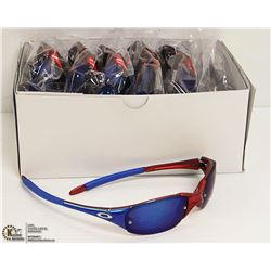 12PK OF RED/ BLUE OAKLEY STYLE SUNGLASSES