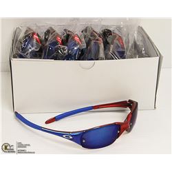 12PK OF RED/ BLUE OAKLEY STYLE SUNGLASSES