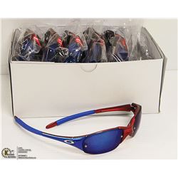 12PK OF RED/ BLUE OAKLEY STYLE SUNGLASSES