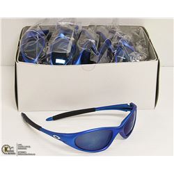 12PK OF BLUE OAKLEY STYLE SUNGLASSES