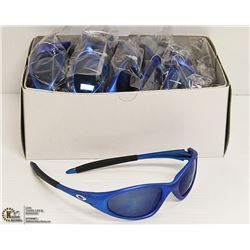 12PK OF BLUE OAKLEY STYLE SUNGLASSES