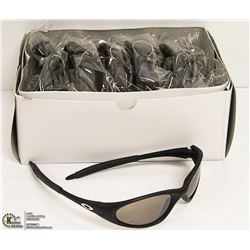 12PK OF BLACK OAKLEY STYLE SUNGLASSES