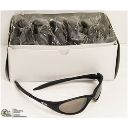 12PK OF BLACK OAKLEY STYLE SUNGLASSES