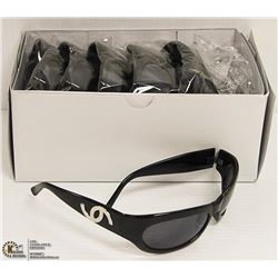 12PK OF BLACK CHANEL STYLED DESIGNER SUNGLASSES