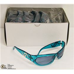 12PK OF TEAL CHANEL STYLED DESIGNER SUNGLASSES