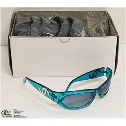 12PK OF TEAL CHANEL STYLED DESIGNER SUNGLASSES
