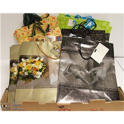 LARGE FLAT OF GIFT BAGS; ASSORTED VARIETY
