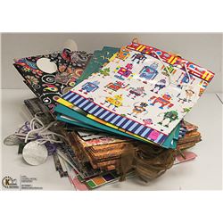 LARGE FLAT OF GIFT BAGS; ASSORTED VARIETY
