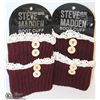 Image 1 : 2PK STEVE MADDEN BOOT TOPPERS; BURGUNDY