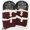 Image 1 : 2PK STEVE MADDEN BOOT TOPPERS; BURGUNDY
