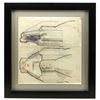 Image 1 : Lot #14 - ALIEN (1979) - Framed Hand-Drawn Ron Cobb Nostromo Cockpit Concept Sketch