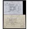 Image 1 : Lot #22 - ALIENS (1986) - Hand-Drawn Ron Cobb Colony Air Lock and Operating Room Concept Sketches