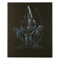 Lot #33 - ALIEN3 (1992) - Hand-Painted Sitting Runner Concept Illustration by Alec Gillis