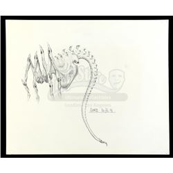 Lot #34 - ALIEN3 (1992) - Hand-Drawn Facehugger Illustration by Alec Gillis