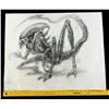 Image 4 : Lot #36 - ALIEN: RESURRECTION (1997) - Large Hand-Drawn Xenomorph Concept Sketch