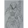 Image 3 : Lot #44 - AVP: ALIEN VS PREDATOR (2004) - Pair of Hand-Drawn Yautja Armor Concept Drawings