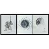 Image 1 : Lot #45 - AVP: ALIEN VS PREDATOR (2004) - Set of Three Hand-Illustrated Yautja Designs