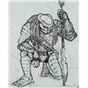 Image 3 : Lot #45 - AVP: ALIEN VS PREDATOR (2004) - Set of Three Hand-Illustrated Yautja Designs