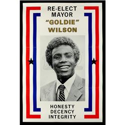Lot #78 - BACK TO THE FUTURE (1985) - Mayor Goldie Wilson (Donald Fullilove) Campaign Poster