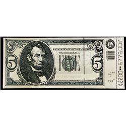 Lot #97 - BACK TO THE FUTURE PART II (1989) - Future Five Dollar Bill