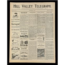 Lot #100 - BACK TO THE FUTURE PART III (1990) - Hill Valley Telegraph Newspaper