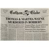 Image 4 : Lot #108 - BATMAN RETURNS (1992) - Gotham Globe "Thomas & Martha Wayne Murdered in Robbery" Newspape