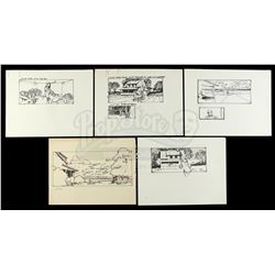 Lot #175 - CLOSE ENCOUNTERS OF THE THIRD KIND (1977) - Set of Hand-Drawn Jillian & Barry's Home Stor