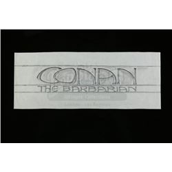 Lot #177 - CONAN THE BARBARIAN (1982) - Hand-Drawn Ron Cobb "Conan the Barbarian" Title Design Conce