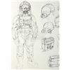 Image 5 : Lot #232 - EVENT HORIZON (1997) - Hand-Drawn John Mollo Spacesuit Concept Sketches and Photographs