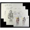 Image 1 : Lot #233 - EVENT HORIZON (1997) - Set of Four Hand-Drawn John Mollo Concept Sketches