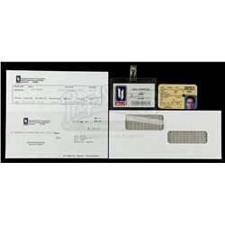 Lot #249 - FIGHT CLUB (1999) - The Narrator's (Edward Norton) Driver's License, FMC Badge, and Paych