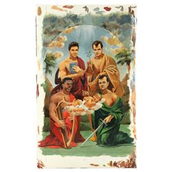 Lot #290 - GHOSTBUSTERS II (1989) - Hand-Painted Jack Johnson End Scene "Fettuccine" Concept Illustr