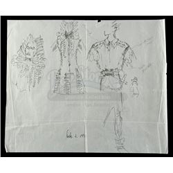 Lot #341 - HOOK (1991) - Hand-Drawn Anthony Powell Pan and Hook Costumes Concept Sketch