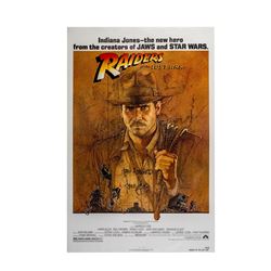 Lot #354 - RAIDERS OF THE LOST ARK (1981) - One-Sheet Release Poster Signed by Harrison Ford