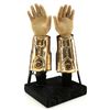 Image 4 : Lot #481 - MASTERS OF THE UNIVERSE (1987) - Skeletor's (Frank Langella) Light-Up Goldtone Gauntlets