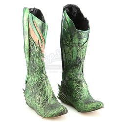 Lot #532 - POWER RANGERS (2017) - Pair of Rita Repulsa's Corrupted Green Power Boots