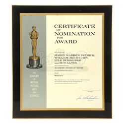 Lot #568 - ROCKY (1976) - Academy Award Nomination Certificate Plaque