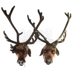 Lot #574 - SANTA CLAUSE 2, THE (2002) - Pair of Reindeer Heads With Antlers