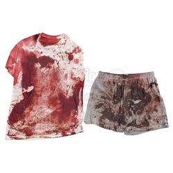 Lot #576 - SAW (2004) - Jigsaw's (Tobin Bell) Bloodied Costume