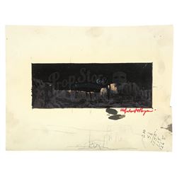 Lot #704 - STAR WARS: THE EMPIRE STRIKES BACK (1980) - Hand-Painted Asteroid Scene Matte Study Paint