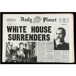 Lot #781 - SUPERMAN II (1980) - "White House Surrenders" Headlined Daily Planet Newspaper