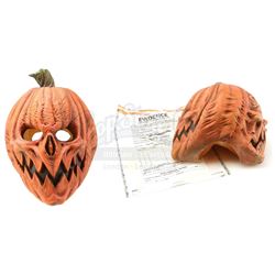 Lot #822 - TRICK (2019) - Pumpkin Mask with Evidence Bag