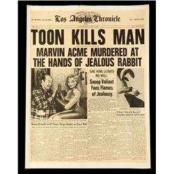 Lot #856 - WHO FRAMED ROGER RABBIT (1988) - Los Angeles Chronicle Newspaper Cover