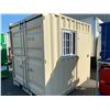 Image 1 : BRAND NEW 9' SHIPPING STORAGE CONTAINER, PORTABLE OFFICE, WITH DOOR, WINDOW AND REAR DOOR