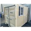 Image 2 : BRAND NEW 8' SHIPPING STORAGE CONTAINER, PORTABLE OFFICE, WITH DOOR, WINDOW AND REAR DOOR