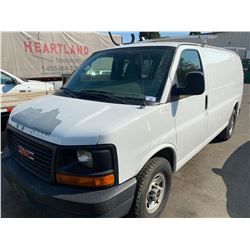 2007 GMC SAVANA G3500, 3DR  CARGO VAN, WHITE, VIN # 1GTHG35V771212743