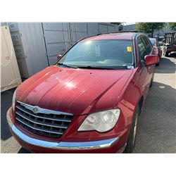 2007 CHRYSLER PACIFICA TOURING, 4DR SUV, RED, VIN # 2A8GM68X47R173505