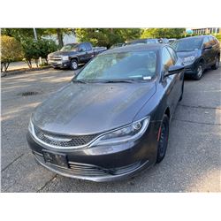 2016 CHRYSLER 200 4 DOOR SEDAN, GREY, VIN#1C13CCCFB5GN122286