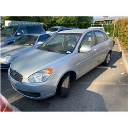 2007 HYUNDAI ACCENT 4 DOOR SEDAN GREY VIN#KMHCN45C2741148710